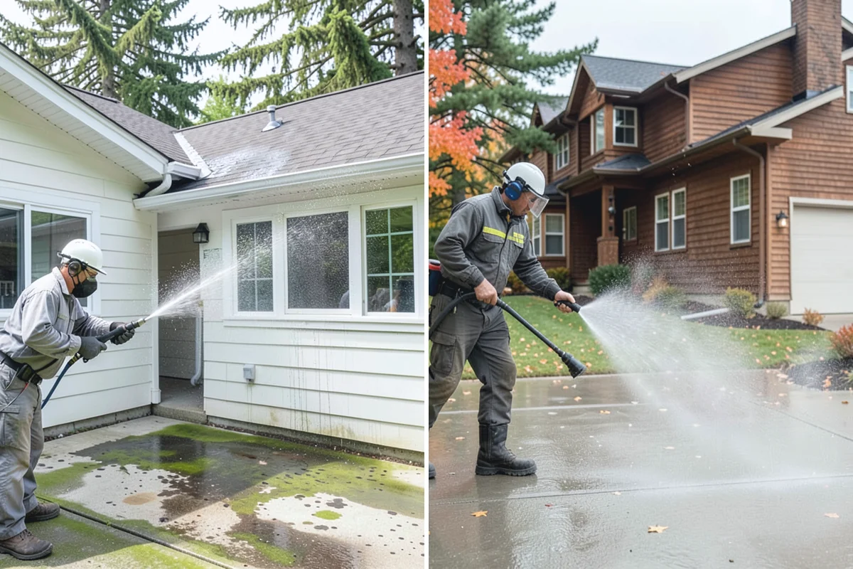 Concrete Cleaning in Skykomish, King County, WA - Sweep and clear the slab of needles, debris, and loose organics