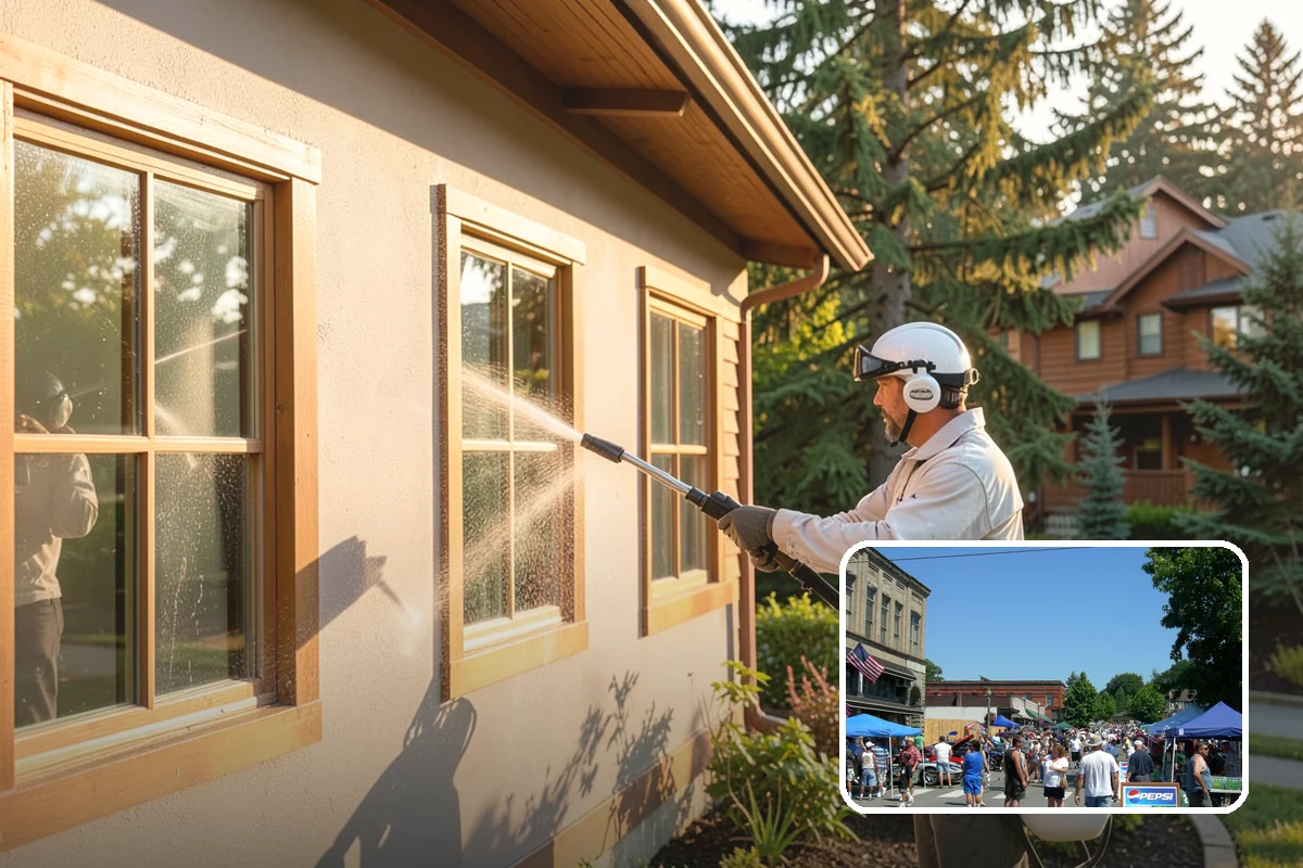 Concrete Cleaning in Snohomish, Snohomish County, WA - Eliminates the slick moss layer that makes walkways hazardous in wet months