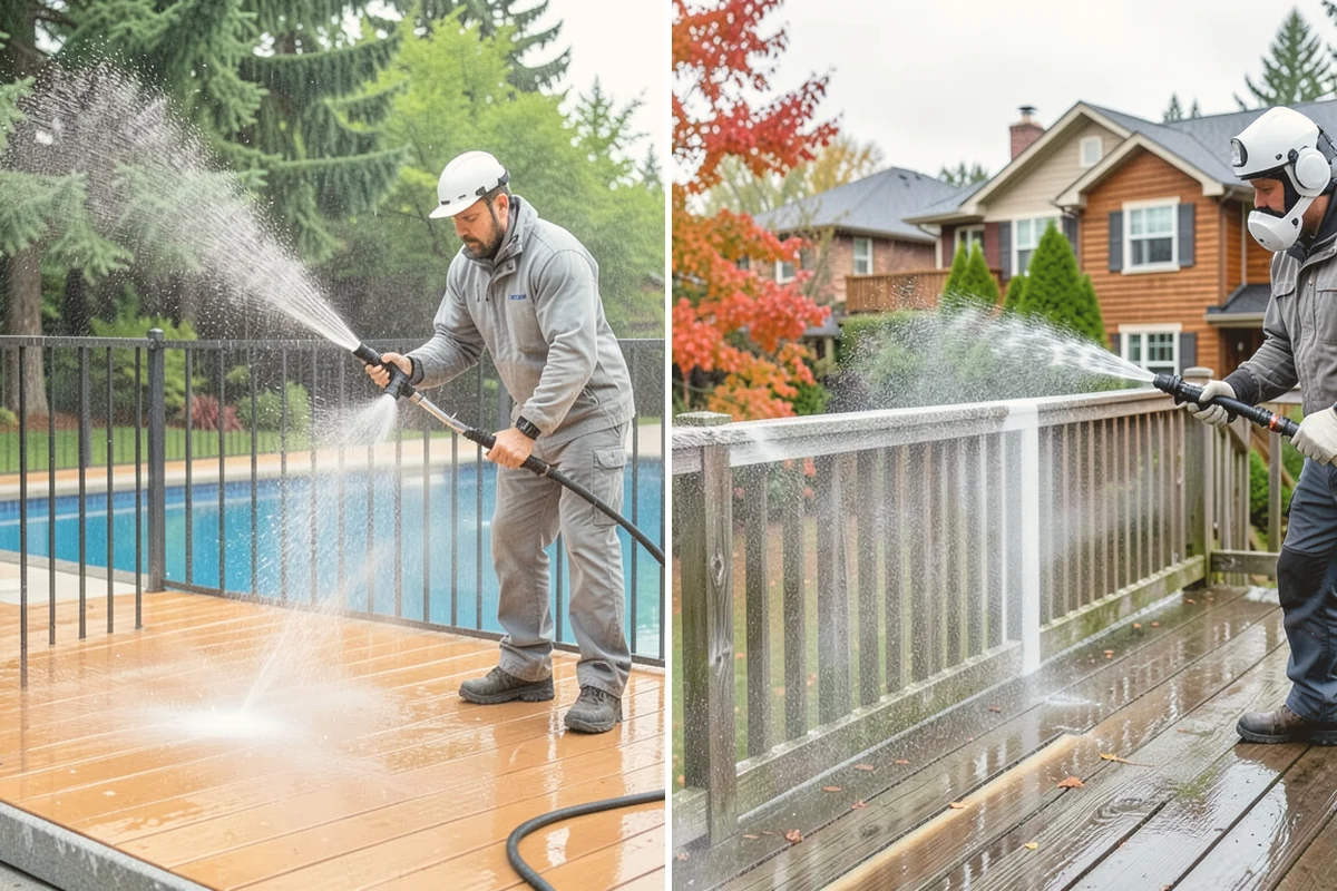 Concrete Cleaning in Snohomish, Snohomish County, WA - Sweep and clear the slab of needles, debris, and loose organics