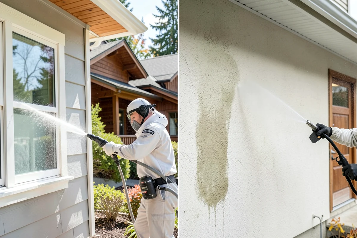 Concrete Cleaning in Snoqualmie, King County, WA - Sweep and clear the slab of needles, debris, and loose organics