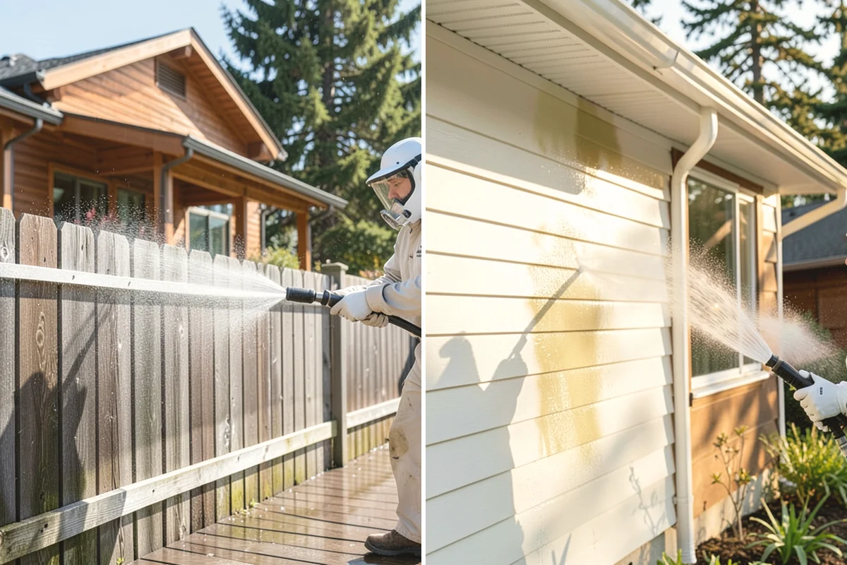 Concrete Cleaning in Tukwila, King County, WA - Sweep and clear the slab of needles, debris, and loose organics
