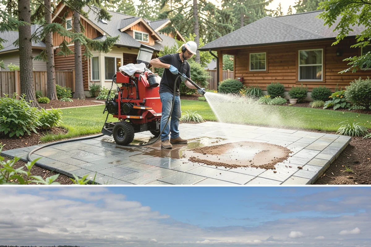 Concrete Cleaning in University Place, Pierce County, WA - Late spring through early fall gives the surface enough dry time to fully cure between rain events, making it the ideal window in...