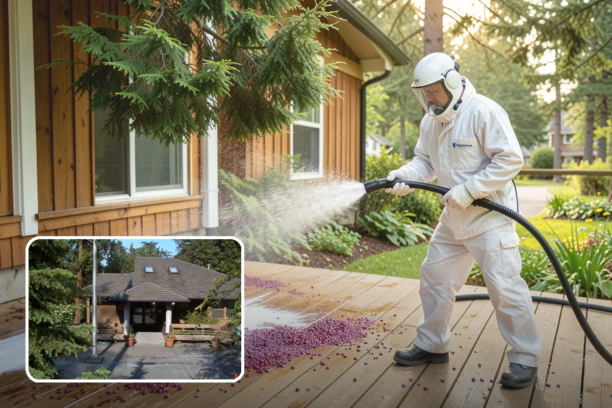 Concrete Cleaning in Yarrow Point, King County, WA - Eliminates the slick moss layer that makes walkways hazardous in wet months