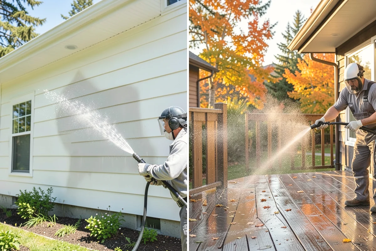 Concrete Cleaning in Yarrow Point, King County, WA - Sweep and clear the slab of needles, debris, and loose organics