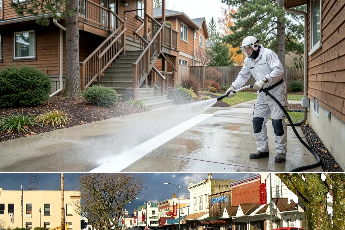 Concrete Driveway Cleaning in Arlington, Snohomish County, WA - Clean concrete driveways in dry weather so the surface can dry evenly before sealing or reuse.