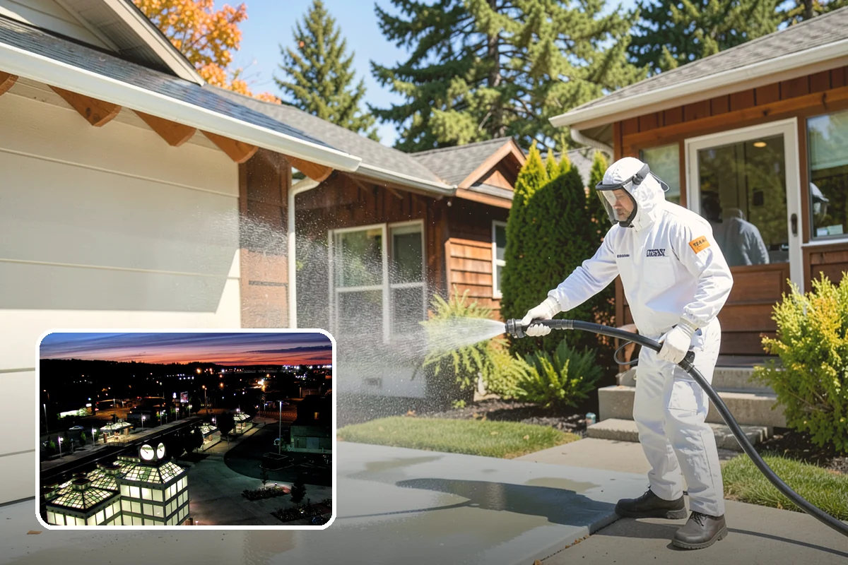Concrete Driveway Cleaning in Auburn, King County, WA - Draws ingrained dirt out of porous concrete pores