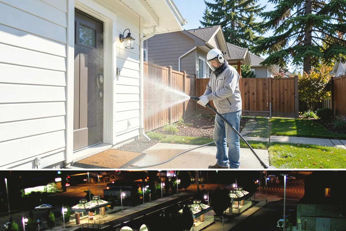 Concrete Driveway Cleaning in Auburn, King County, WA - Clean concrete driveways in dry weather so the surface can dry evenly before sealing or reuse.