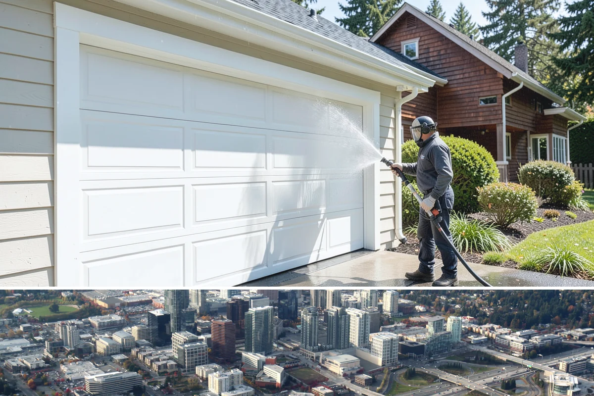Concrete Driveway Cleaning in Bellevue, King County, WA - Clean concrete driveways in dry weather so the surface can dry evenly before sealing or reuse.