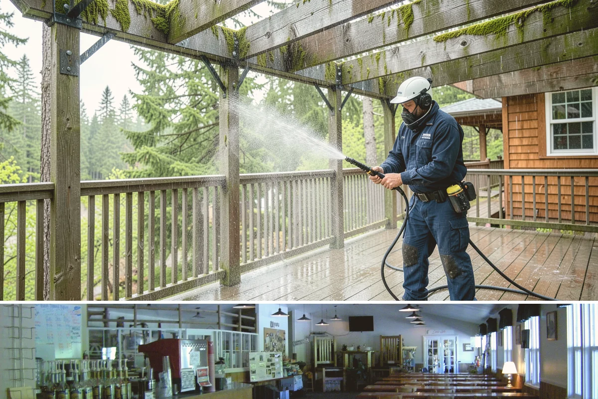 Concrete Driveway Cleaning in Black Diamond, King County, WA - Clean concrete driveways in dry weather so the surface can dry evenly before sealing or reuse.