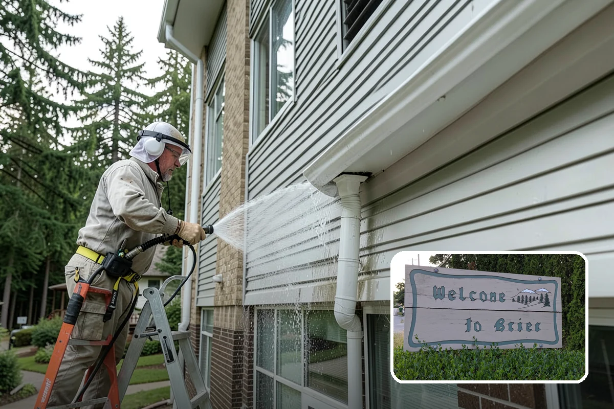 Concrete Driveway Cleaning in Brier, Snohomish County, WA - Draws ingrained dirt out of porous concrete pores