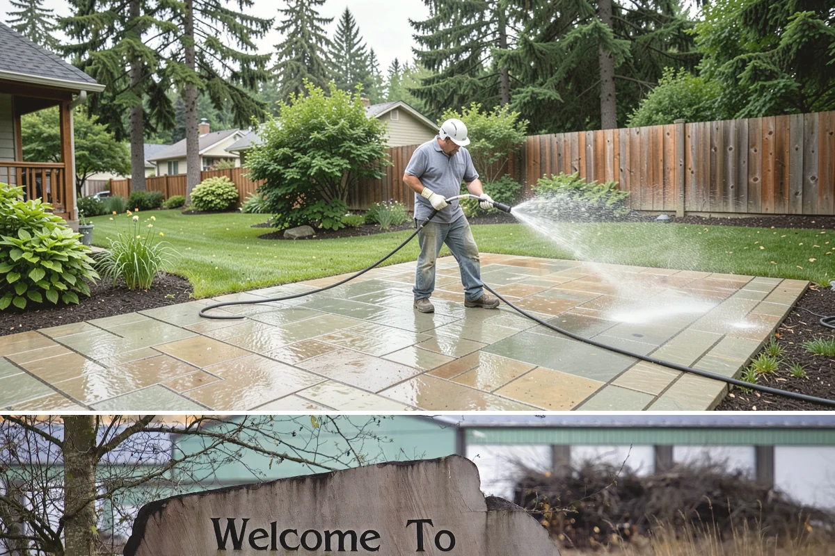 Concrete Driveway Cleaning in Buckley, Pierce County, WA - Clean concrete driveways in dry weather so the surface can dry evenly before sealing or reuse.