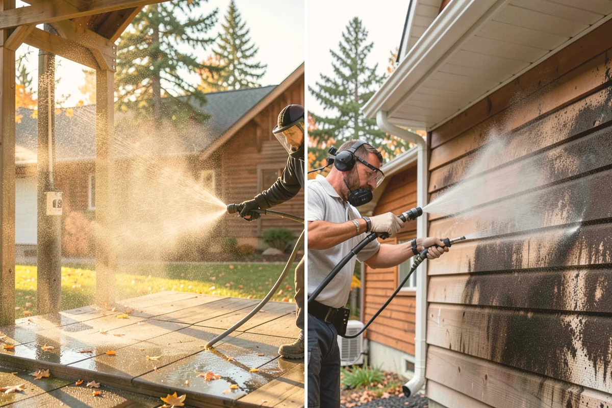 Concrete Driveway Cleaning in Eatonville, Pierce County, WA - Clear the surface and spot-treat stains and growth