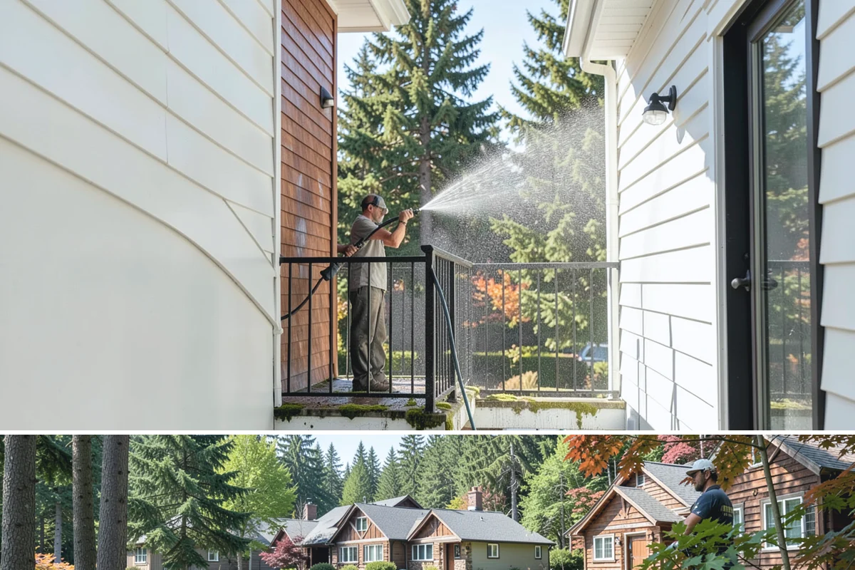 Concrete Driveway Cleaning in Edgewood, Pierce County, WA - Clean concrete driveways in dry weather so the surface can dry evenly before sealing or reuse.