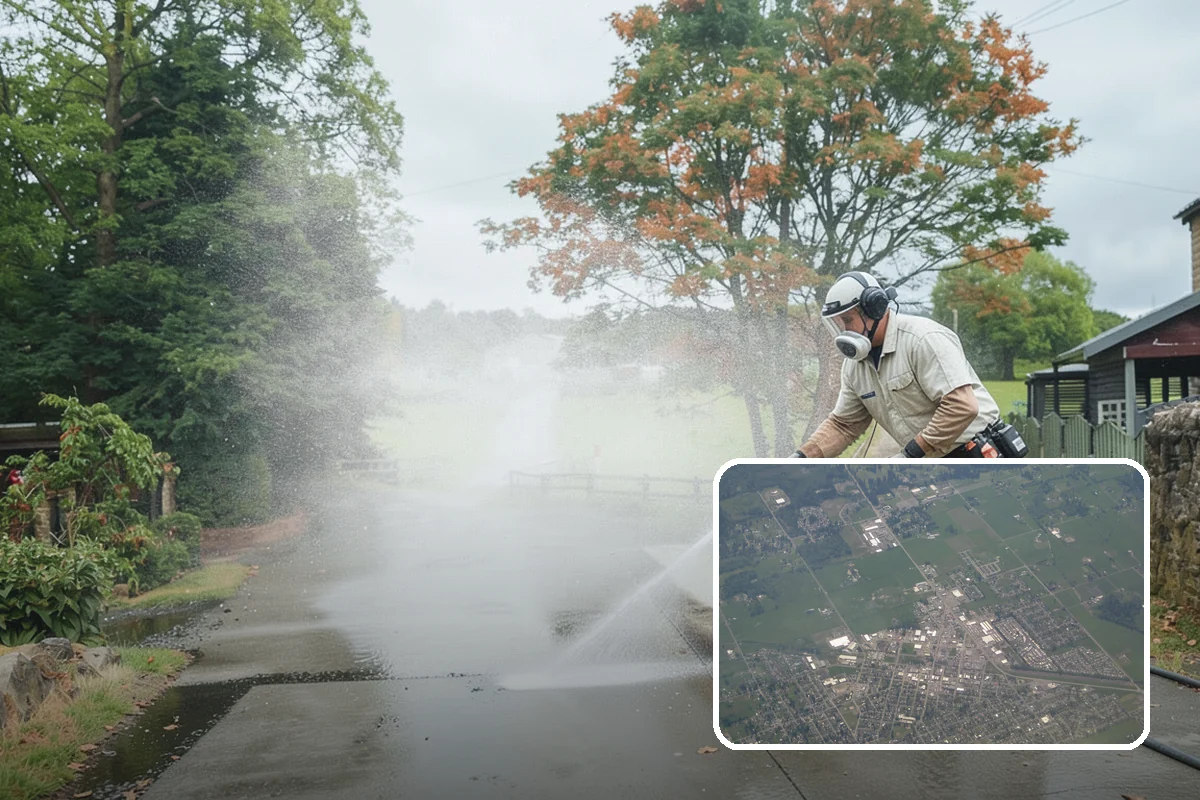 Concrete Driveway Cleaning in Enumclaw, King County, WA - Draws ingrained dirt out of porous concrete pores