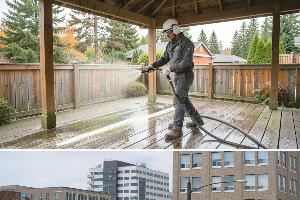 Concrete Driveway Cleaning in Everett, Snohomish County, WA - Clean concrete driveways in dry weather so the surface can dry evenly before sealing or reuse.