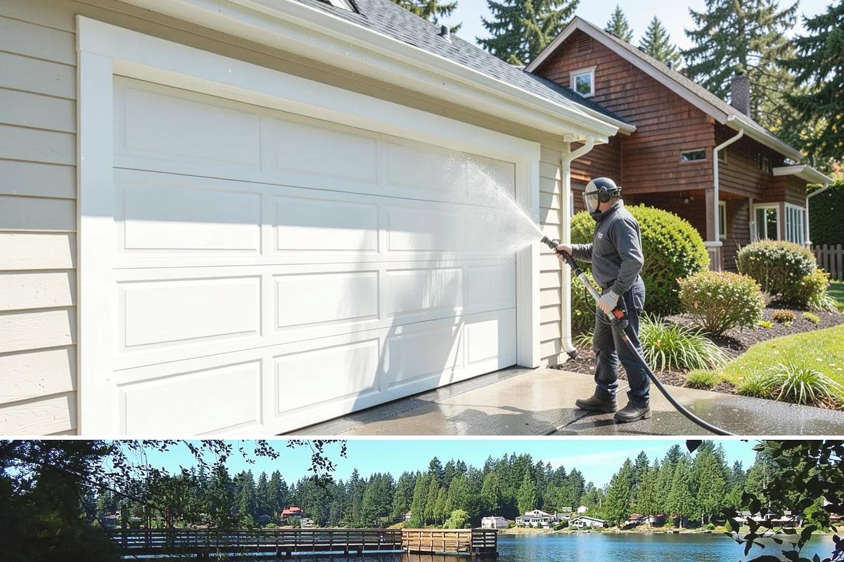 Concrete Driveway Cleaning in Federal Way, King County, WA - Clean concrete driveways in dry weather so the surface can dry evenly before sealing or reuse.