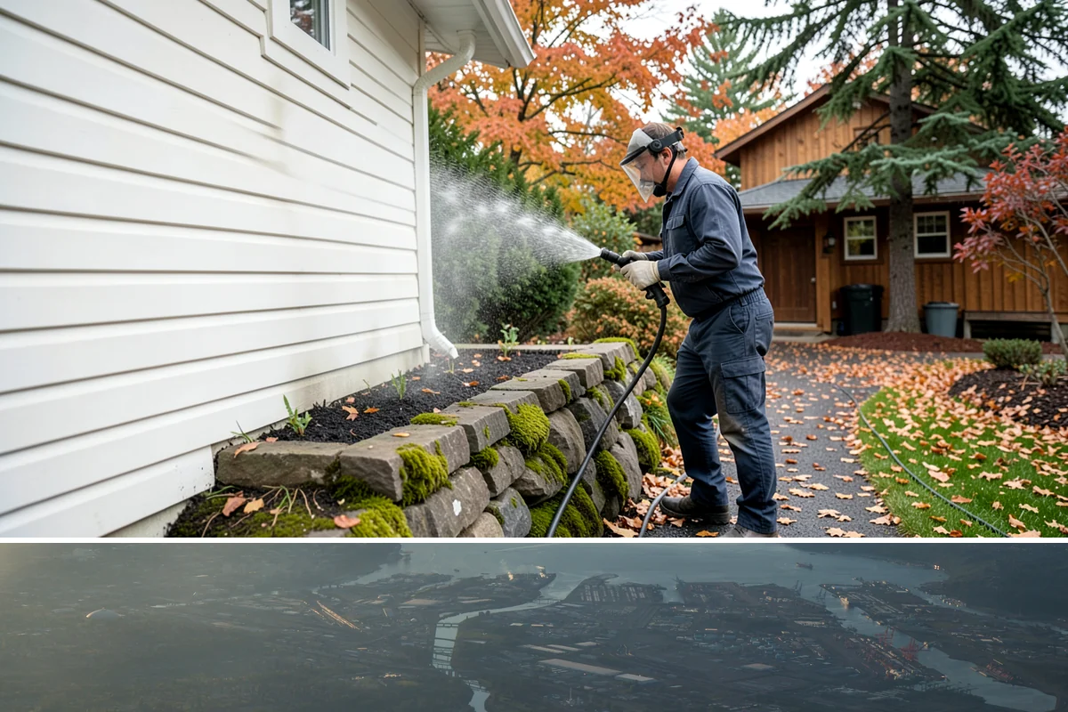 Concrete Driveway Cleaning in Fife, Pierce County, WA - Clean concrete driveways in dry weather so the surface can dry evenly before sealing or reuse.