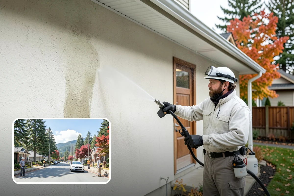 Concrete Driveway Cleaning in Hunts Point, King County, WA - Draws ingrained dirt out of porous concrete pores