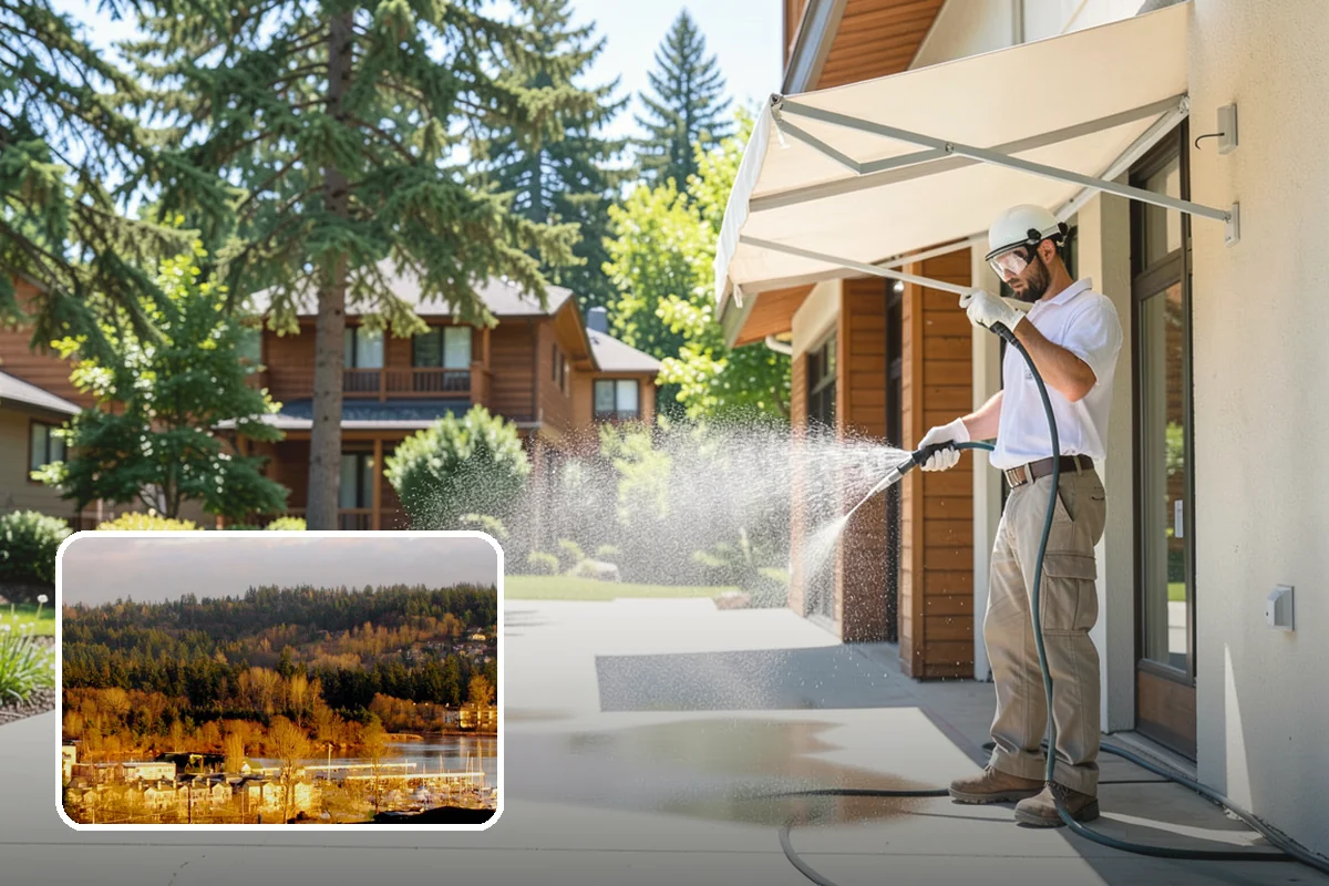 Concrete Driveway Cleaning in Kenmore, King County, WA - Draws ingrained dirt out of porous concrete pores