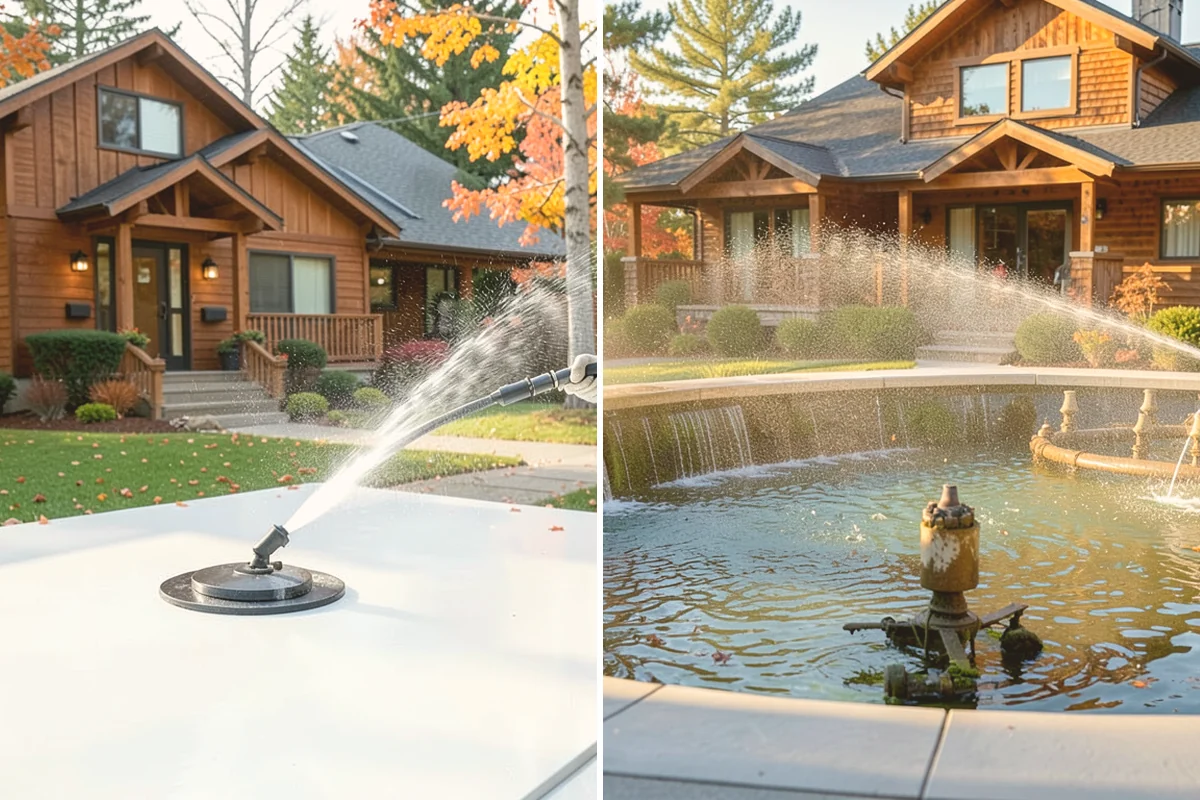 Concrete Driveway Cleaning in Kent, King County, WA - Clear the surface and spot-treat stains and growth