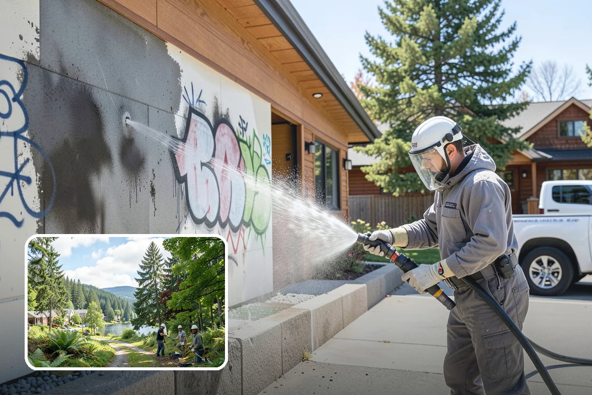 Concrete Driveway Cleaning in Lake Forest Park, King County, WA - Draws ingrained dirt out of porous concrete pores