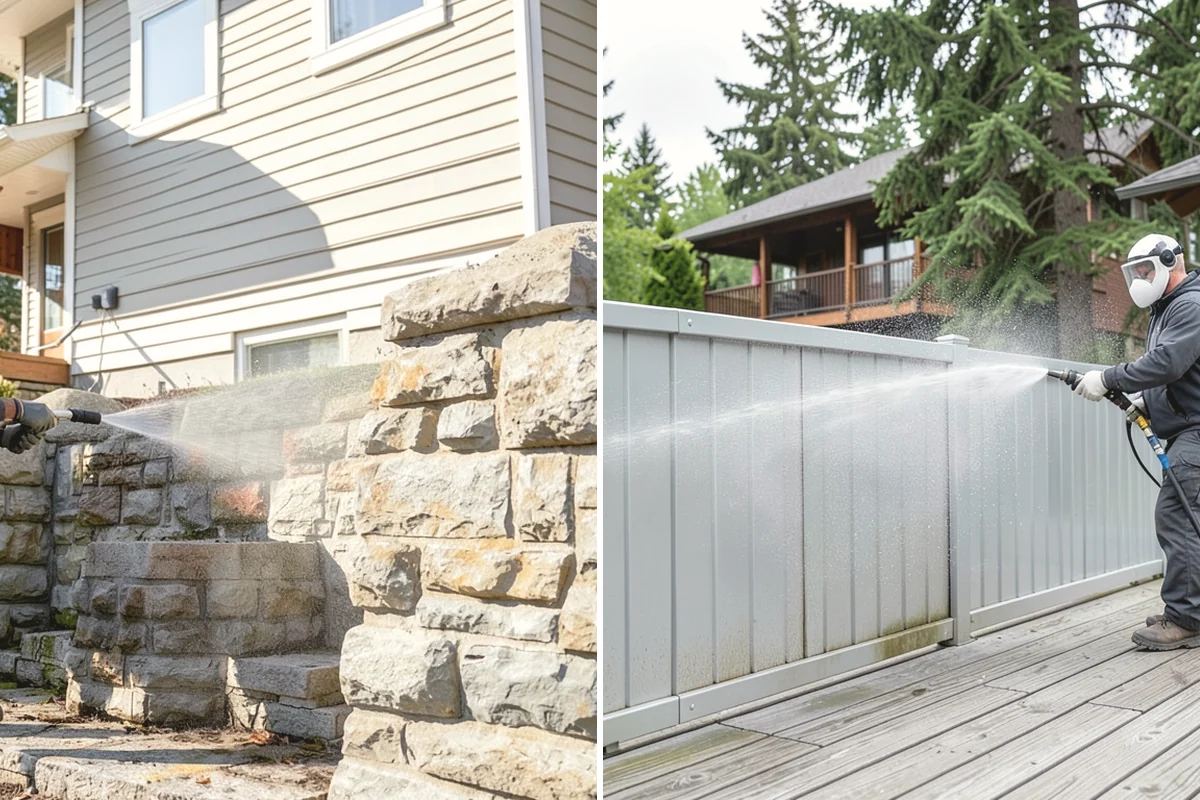 Concrete Driveway Cleaning in Lake Stevens, Snohomish County, WA - Clear the surface and spot-treat stains and growth