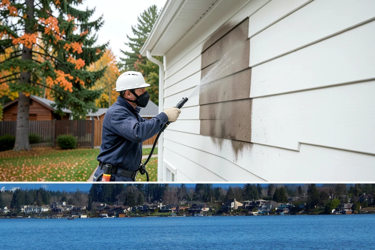 Concrete Driveway Cleaning in Lake Stevens, Snohomish County, WA - Clean concrete driveways in dry weather so the surface can dry evenly before sealing or reuse.