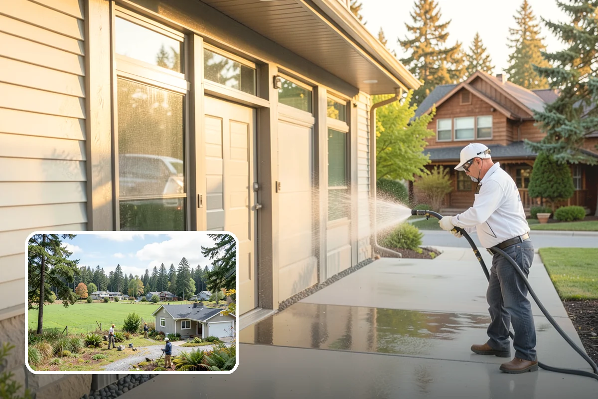 Concrete Driveway Cleaning in Lyman, Skagit County, WA - Draws ingrained dirt out of porous concrete pores