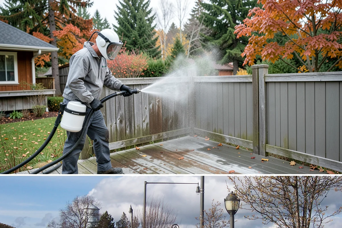 Concrete Driveway Cleaning in Marysville, Snohomish County, WA - Clean concrete driveways in dry weather so the surface can dry evenly before sealing or reuse.