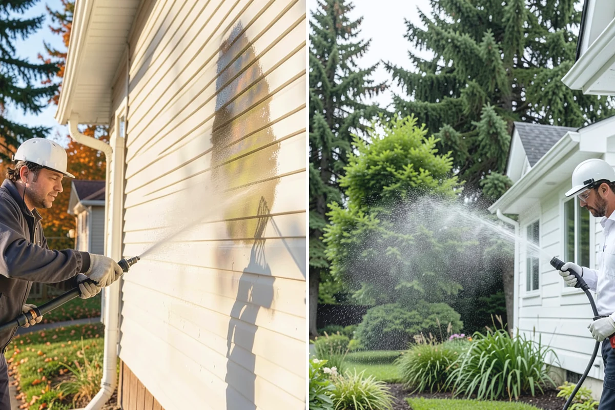 Concrete Driveway Cleaning in Medina, King County, WA - Clear the surface and spot-treat stains and growth