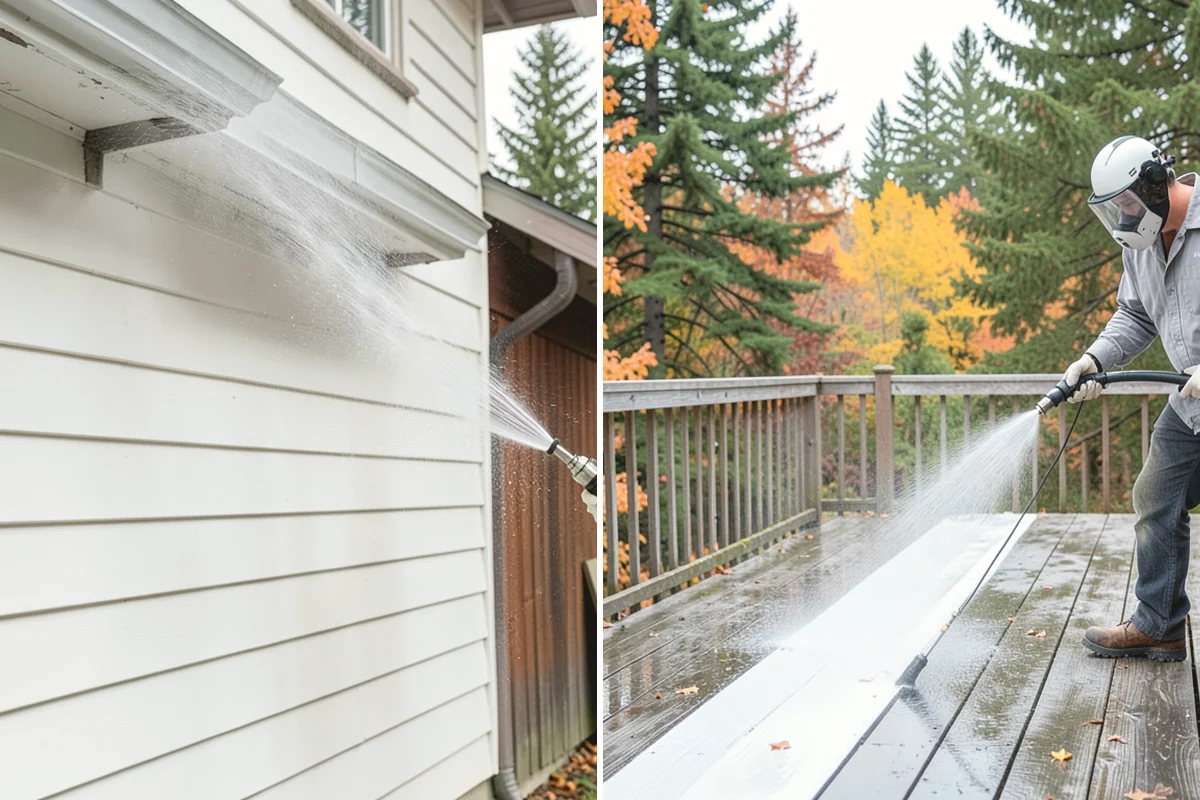 Concrete Driveway Cleaning in Mercer Island, King County, WA - Clear the surface and spot-treat stains and growth