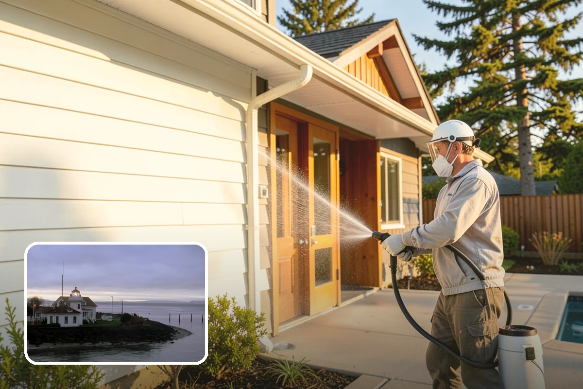 Concrete Driveway Cleaning in Mukilteo, Snohomish County, WA - Draws ingrained dirt out of porous concrete pores