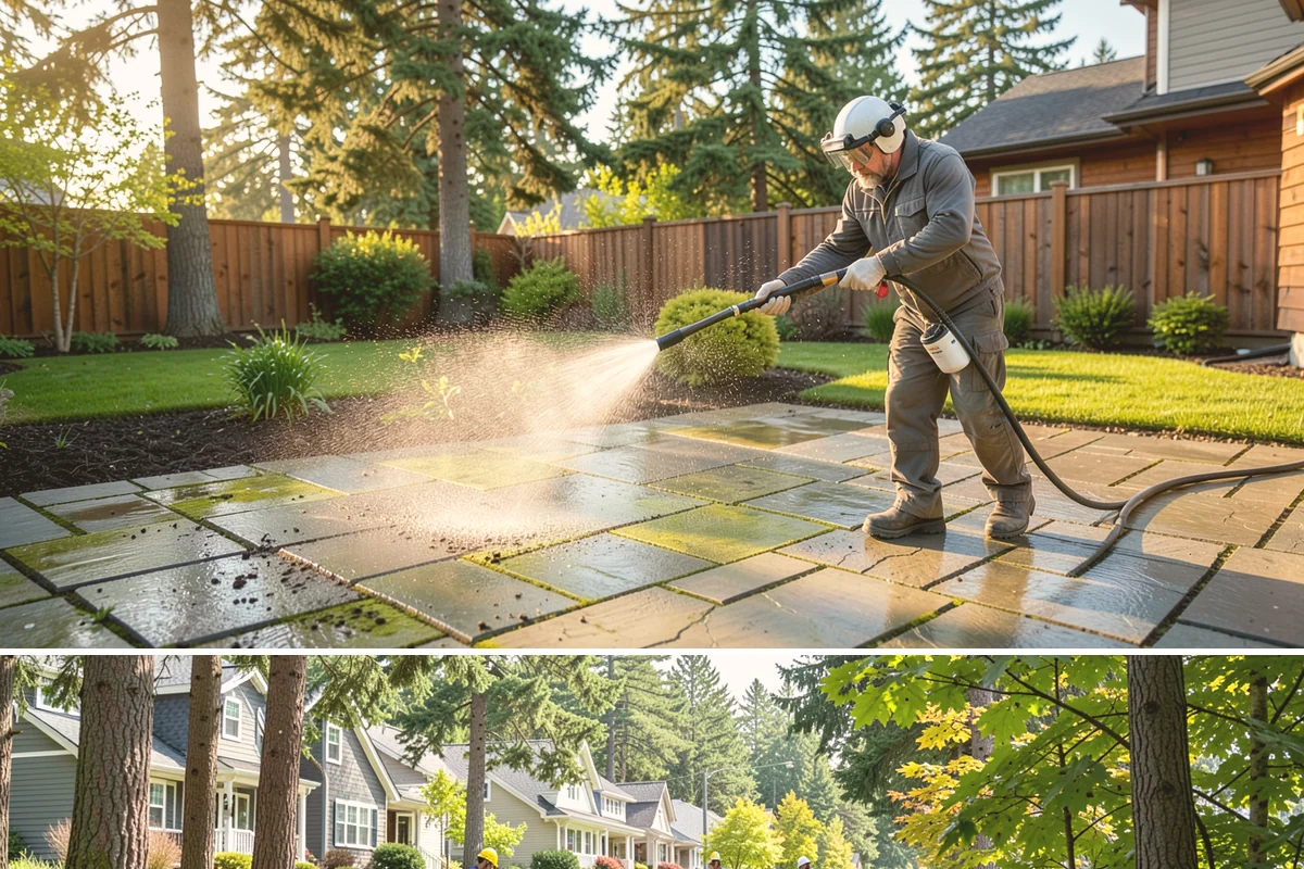 Concrete Driveway Cleaning in Normandy Park, King County, WA - Clean concrete driveways in dry weather so the surface can dry evenly before sealing or reuse.