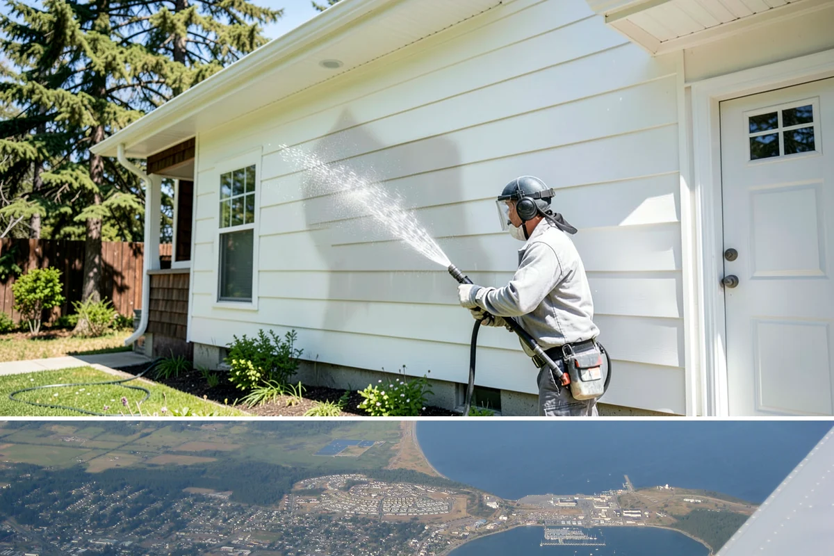 Concrete Driveway Cleaning in Oak Harbor, Island County, WA - Clean concrete driveways in dry weather so the surface can dry evenly before sealing or reuse.