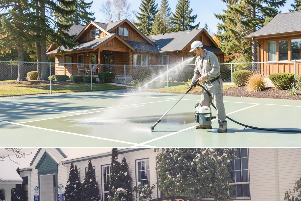 Concrete Driveway Cleaning in Pacific, King County, WA - Clean concrete driveways in dry weather so the surface can dry evenly before sealing or reuse.