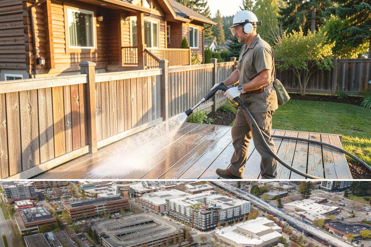 Concrete Driveway Cleaning in Redmond, King County, WA - Clean concrete driveways in dry weather so the surface can dry evenly before sealing or reuse.