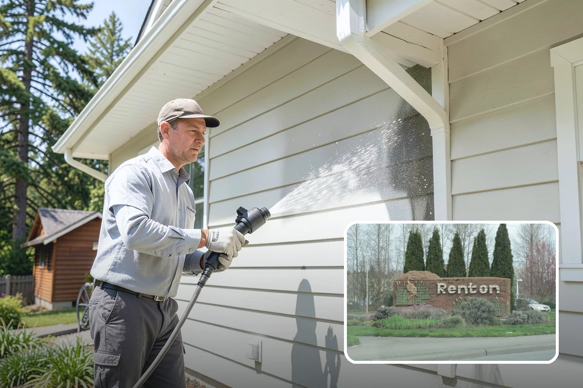 Concrete Driveway Cleaning in Renton, King County, WA - Draws ingrained dirt out of porous concrete pores