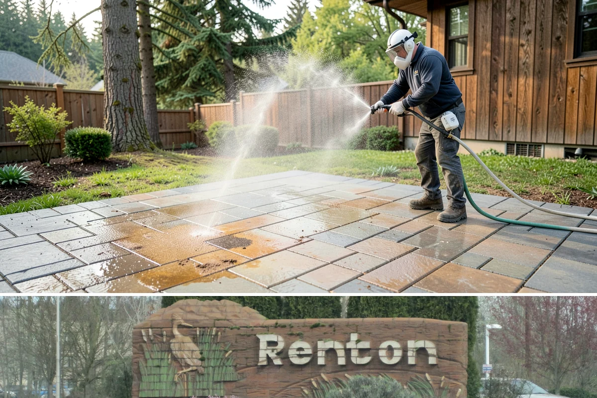 Concrete Driveway Cleaning in Renton, King County, WA - Clean concrete driveways in dry weather so the surface can dry evenly before sealing or reuse.