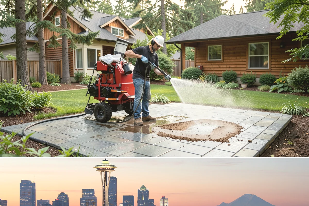 Concrete Driveway Cleaning in Seattle, King County, WA - Clean concrete driveways in dry weather so the surface can dry evenly before sealing or reuse.