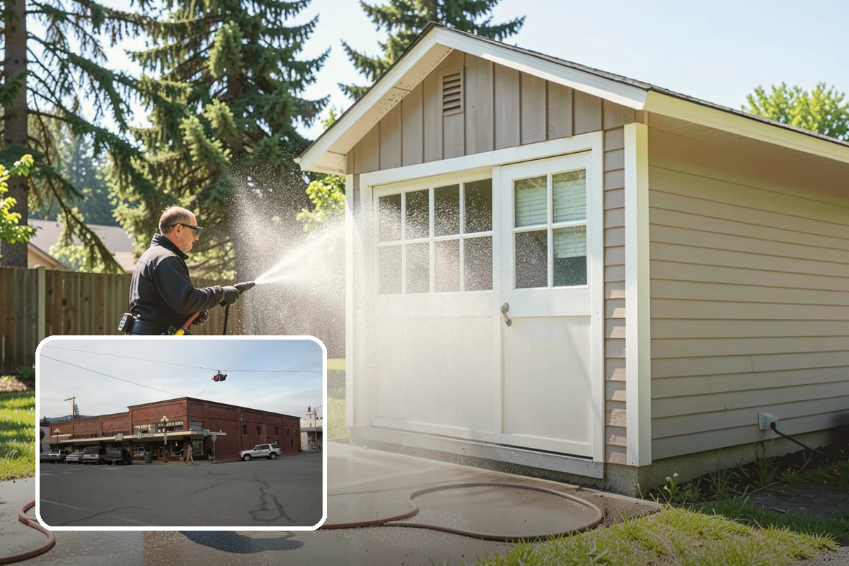 Concrete Driveway Cleaning in Sedro-Woolley, Skagit County, WA - Draws ingrained dirt out of porous concrete pores
