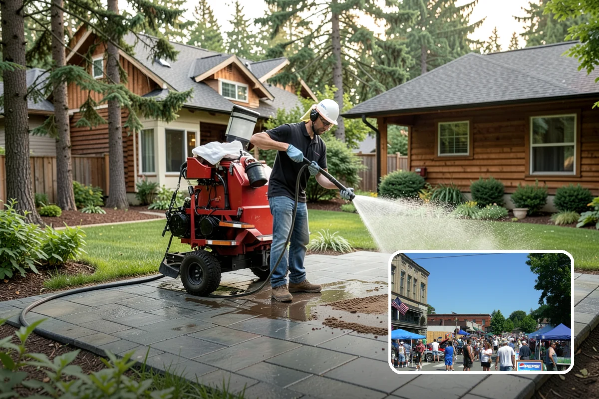 Concrete Driveway Cleaning in Snohomish, Snohomish County, WA - Draws ingrained dirt out of porous concrete pores