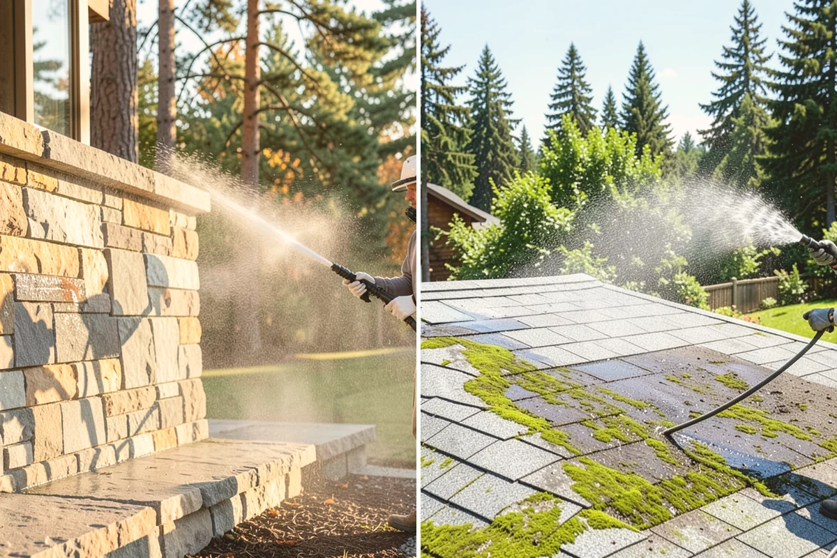 Concrete Driveway Cleaning in Snohomish, Snohomish County, WA - Clear the surface and spot-treat stains and growth