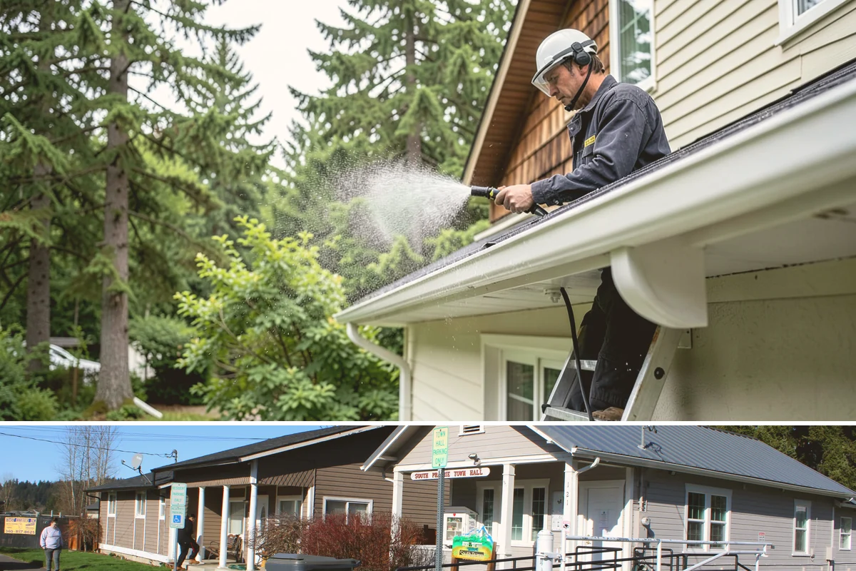 Concrete Driveway Cleaning in South Prairie, Pierce County, WA - Clean concrete driveways in dry weather so the surface can dry evenly before sealing or reuse.