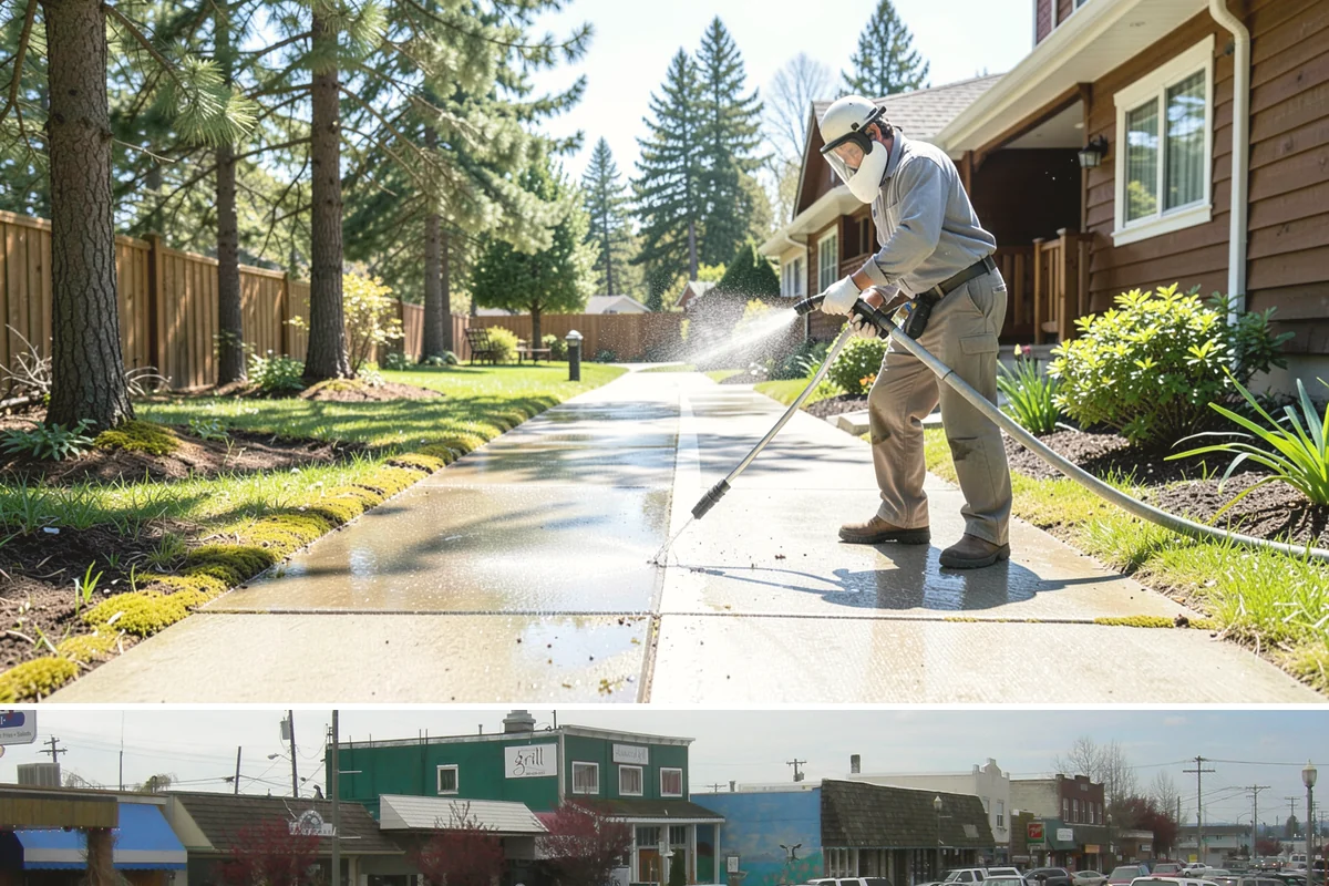 Concrete Driveway Cleaning in Stanwood, Snohomish County, WA - Clean concrete driveways in dry weather so the surface can dry evenly before sealing or reuse.
