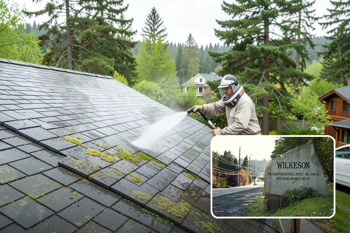 Concrete Driveway Cleaning in Wilkeson, Pierce County, WA - Draws ingrained dirt out of porous concrete pores