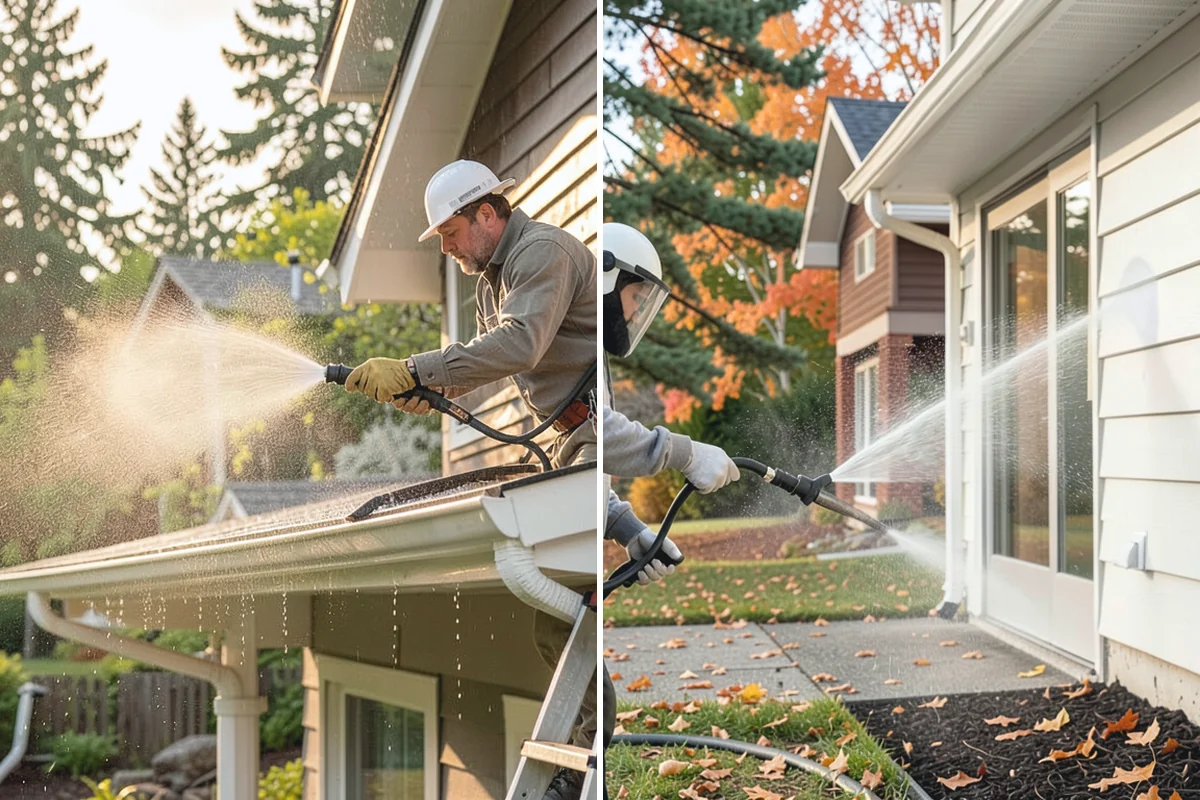 Concrete Driveway Cleaning in Wilkeson, Pierce County, WA - Clear the surface and spot-treat stains and growth