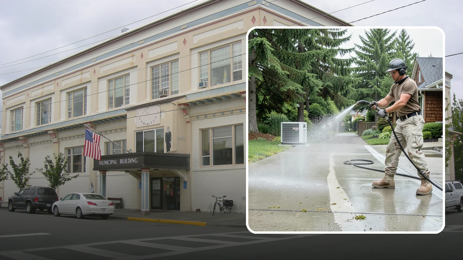 Concrete Pad Cleaning in Anacortes, Skagit County, WA - Refresh AC pads, shed pads, and utility slabs that collect moss and debris in the damp Northwest climate.