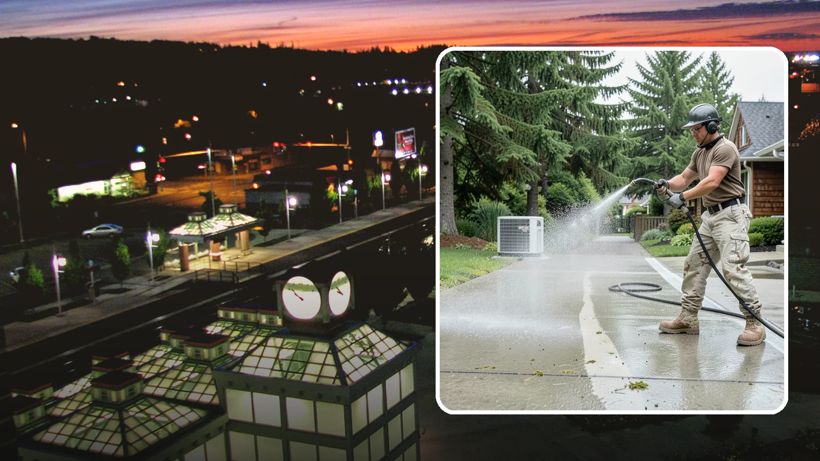 Concrete Pad Cleaning in Auburn, King County, WA - Refresh AC pads, shed pads, and utility slabs that collect moss and debris in the damp Northwest climate.