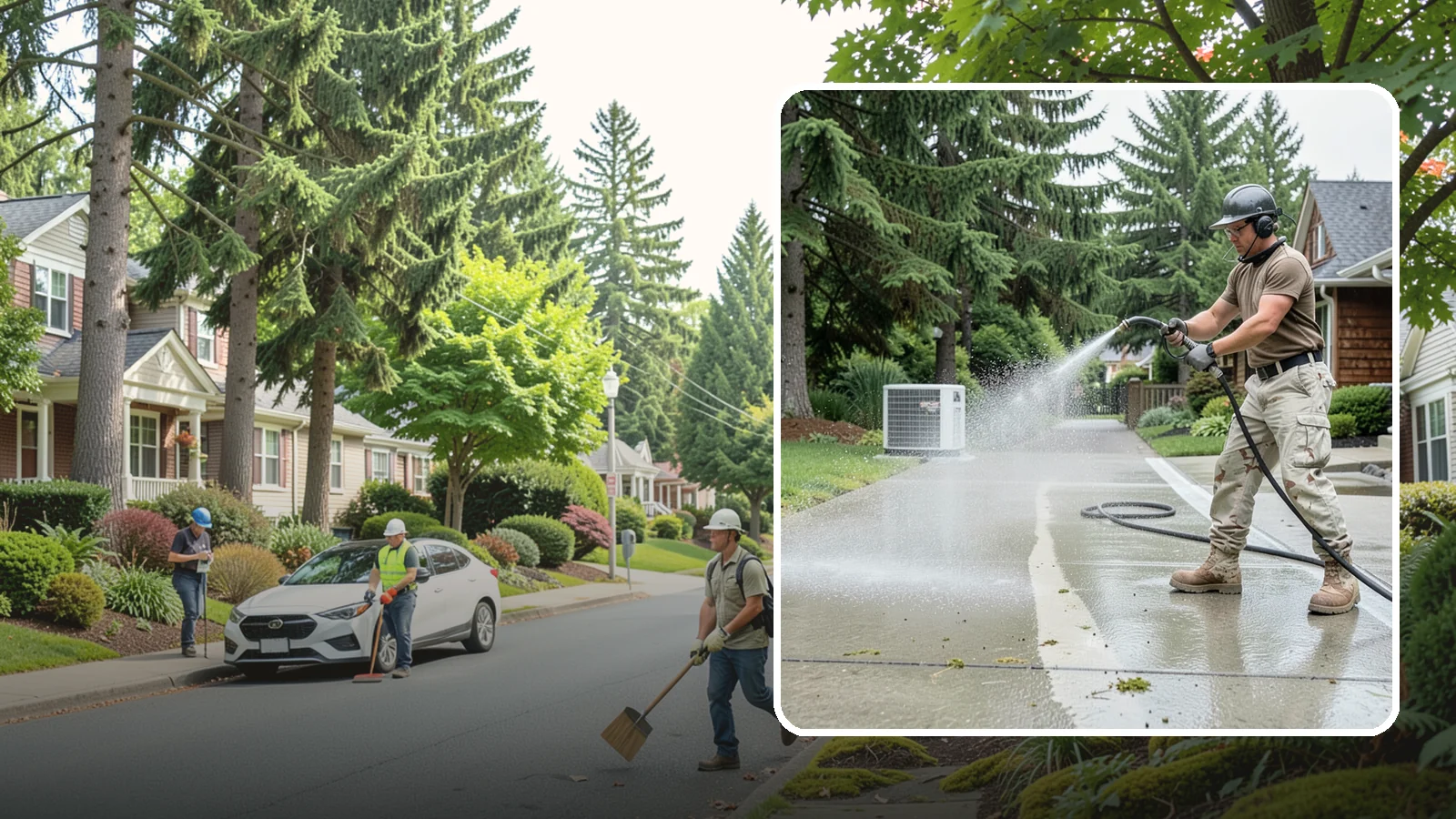 Concrete Pad Cleaning in Beaux Arts Village, King County, WA - Refresh AC pads, shed pads, and utility slabs that collect moss and debris in the damp Northwest climate.