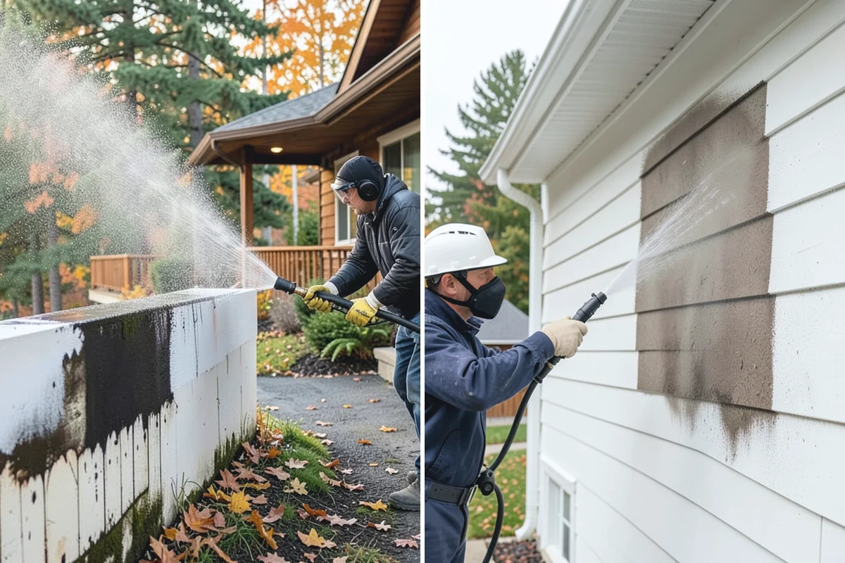 Concrete Pad Cleaning in Beaux Arts Village, King County, WA - Clear loose debris from and around the pad